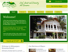 Tablet Screenshot of kilimountresort.com